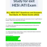 ALL HESI EXIT Questions and Answers Test Bank. A+ Rated Guide (2022)