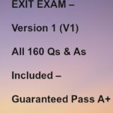 2022 RN HESI EXIT EXAM – Version 1 (V1) All 160 Qs & As Included – Guaranteed Pass A+